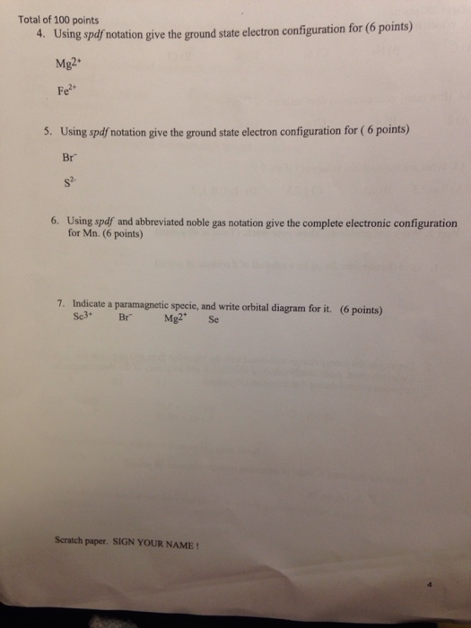 Solved: Using Spdf Notation Give The Ground State Electron ...