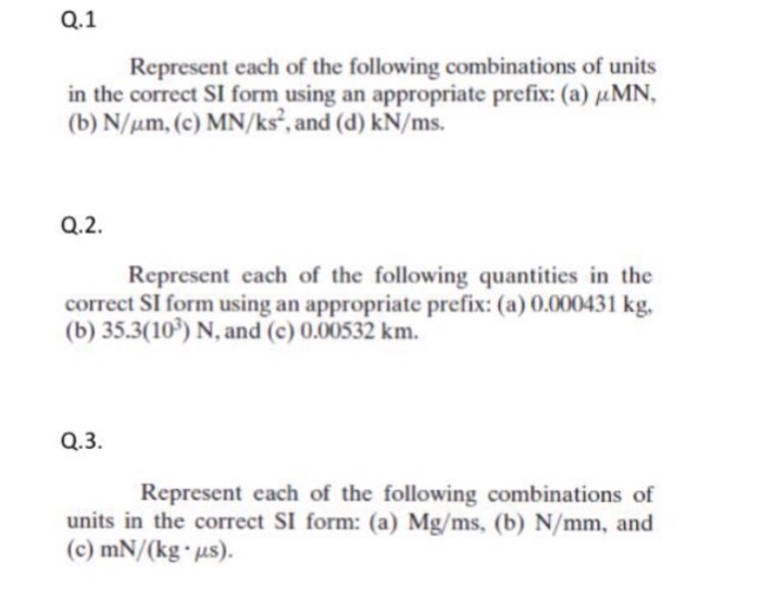 Solved Represent Each Of The Following Combinations Of Un Chegg Com