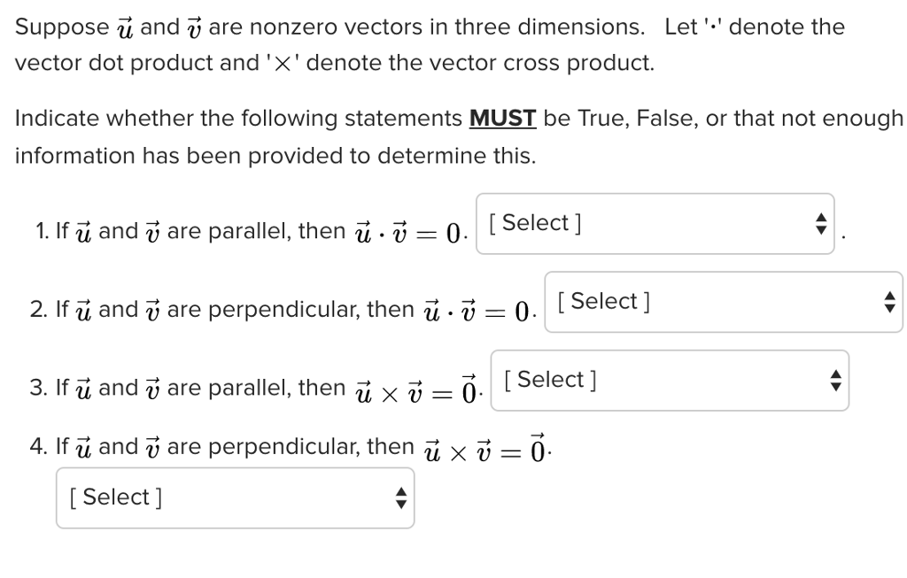 Solved Suppose U And V Are Nonzero Vectors In Three Dimen Chegg Com