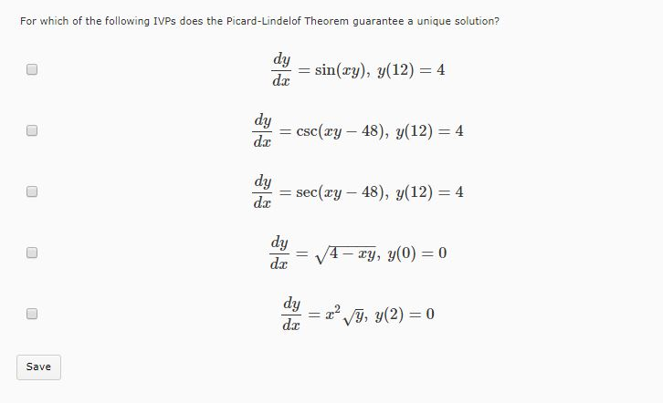 Solved For Which Of The Following Ivps Does The Picard Li Chegg Com