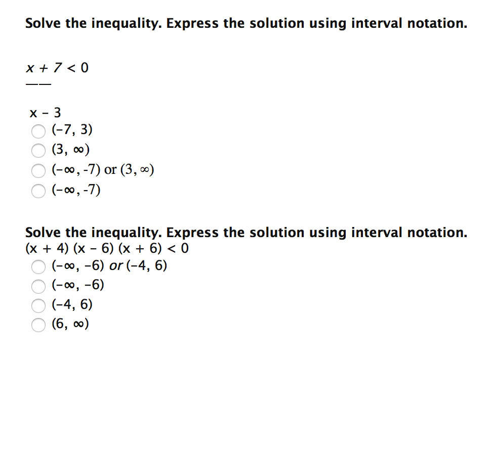 Solved Solve the inequality. Express the solution using  Chegg.com