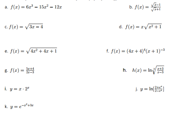 Solved Find The First And Second Derivatives Of The Follo Chegg Com