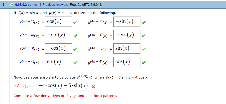 Solved If Sin X And G X Cos X Determine The Followi