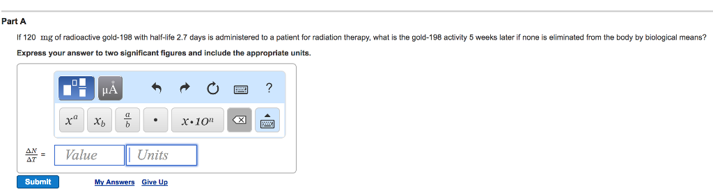 what is the half life of gold