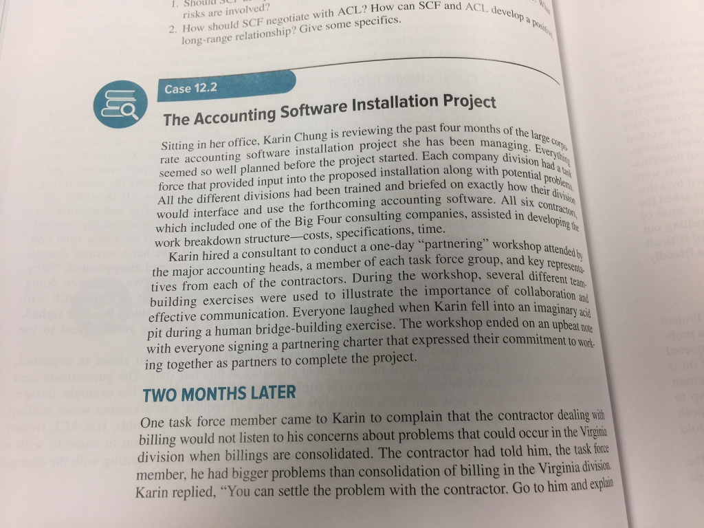 The Accounting Software Installation Project Case Study