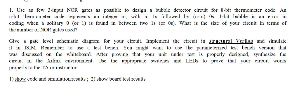 Solved Type Up Verilog Verilog Program Test Bench And S