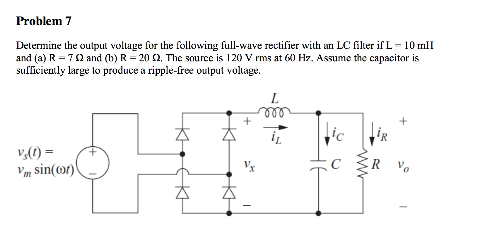 Solved Determine The Output Voltage For The Following Ful Chegg Com