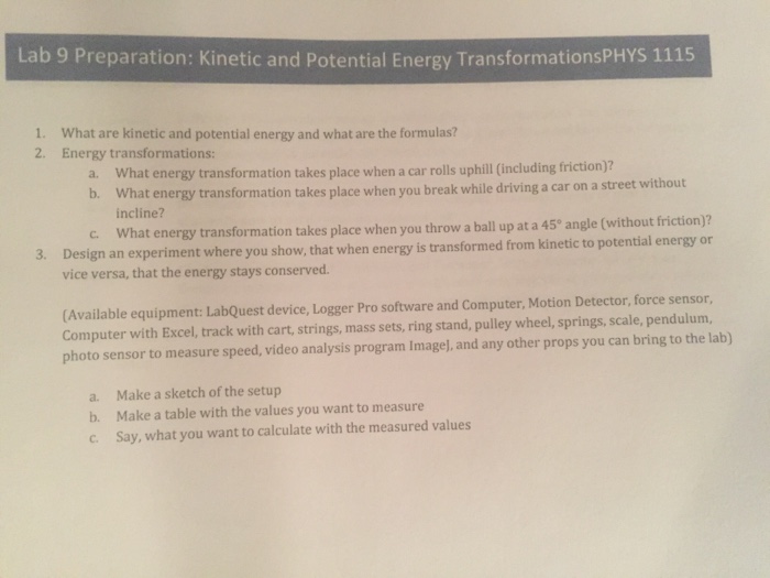 It Takes Lot Of Energy To Prepare For >> Solved What Are Kinetic And Potential Energy And What Are It Takes Lot Of Energy To Prepare For >> Solved What Are Kinetic And Potential Energy And What Are