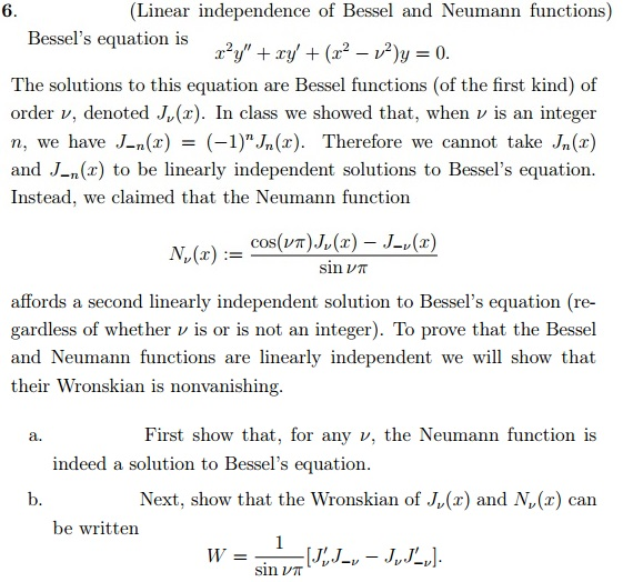 Bessel S Equation Is X 2y Xy X 2 V 2 Y 0 Chegg Com