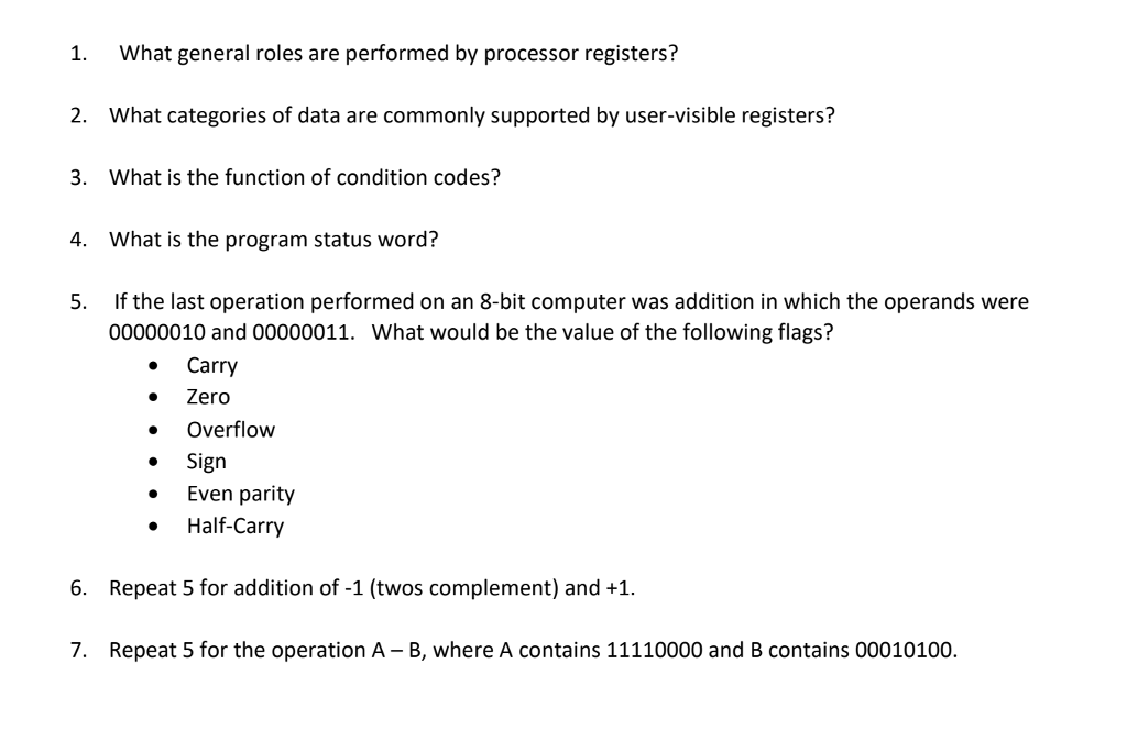 What general roles are performed by processor registers?