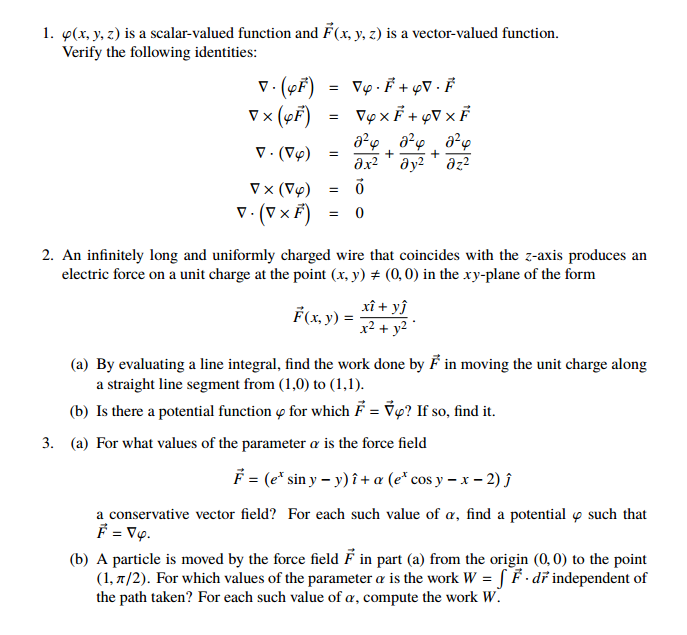 Phi X Y Z Is A Scalar Valued Function And F X Y Chegg Com