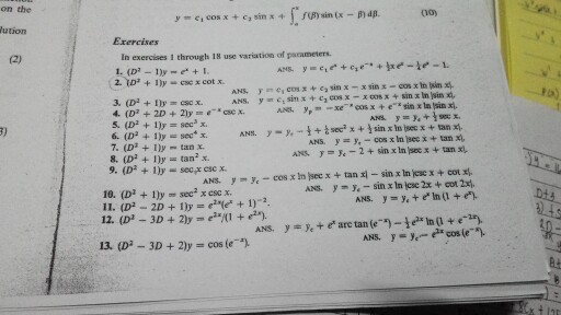 Solved In Exercises 1 Through 18 Use Variation Of Chegg Com