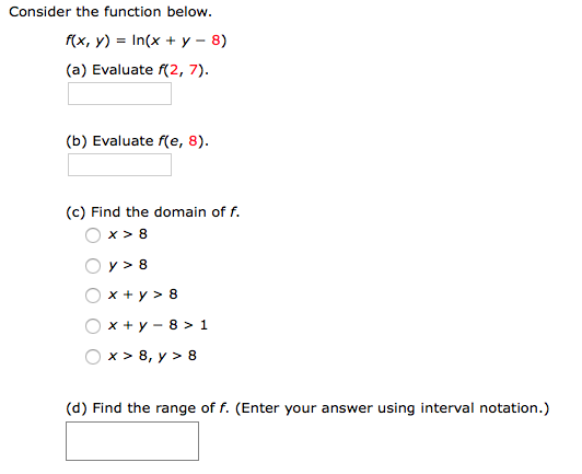 Solved Consider The Function Below F X Y Ln X Y Chegg Com