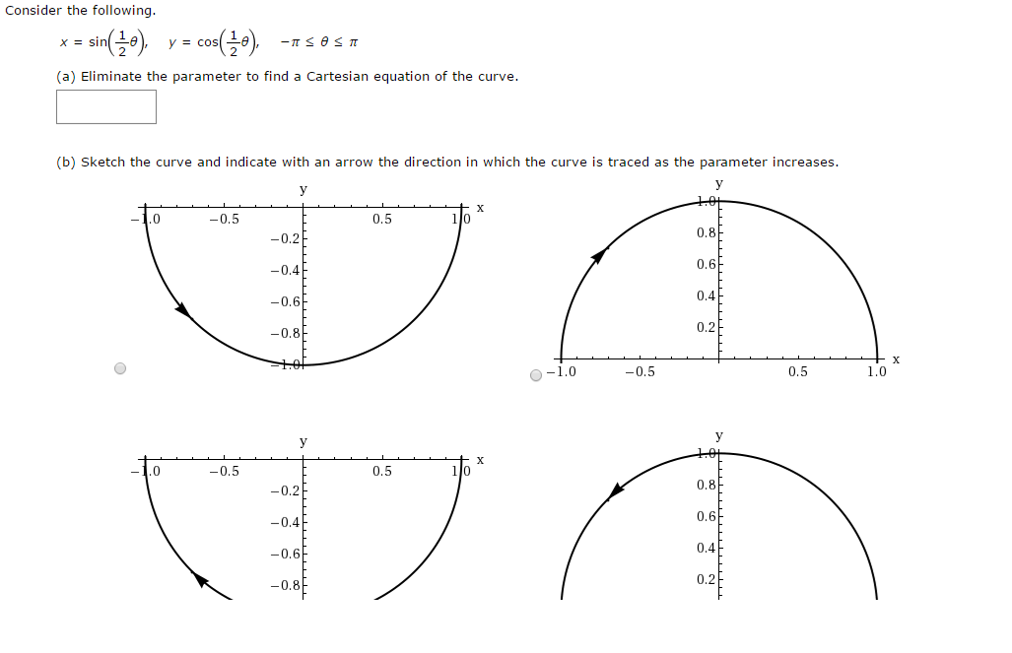 Consider The Following X Sin 1 2 Theta Y Chegg Com