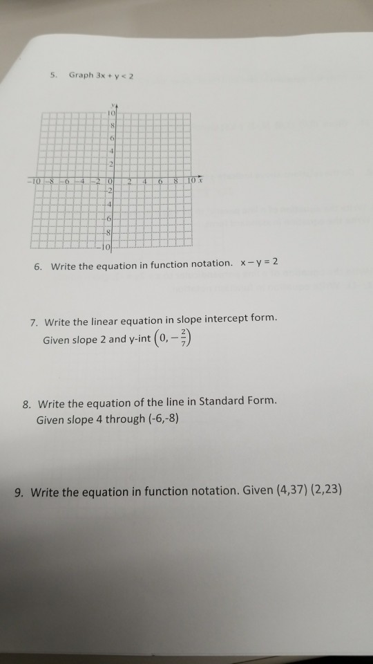 S Graph 3xy 2 T6 X Y 2 6 Write The Equation In Chegg Com