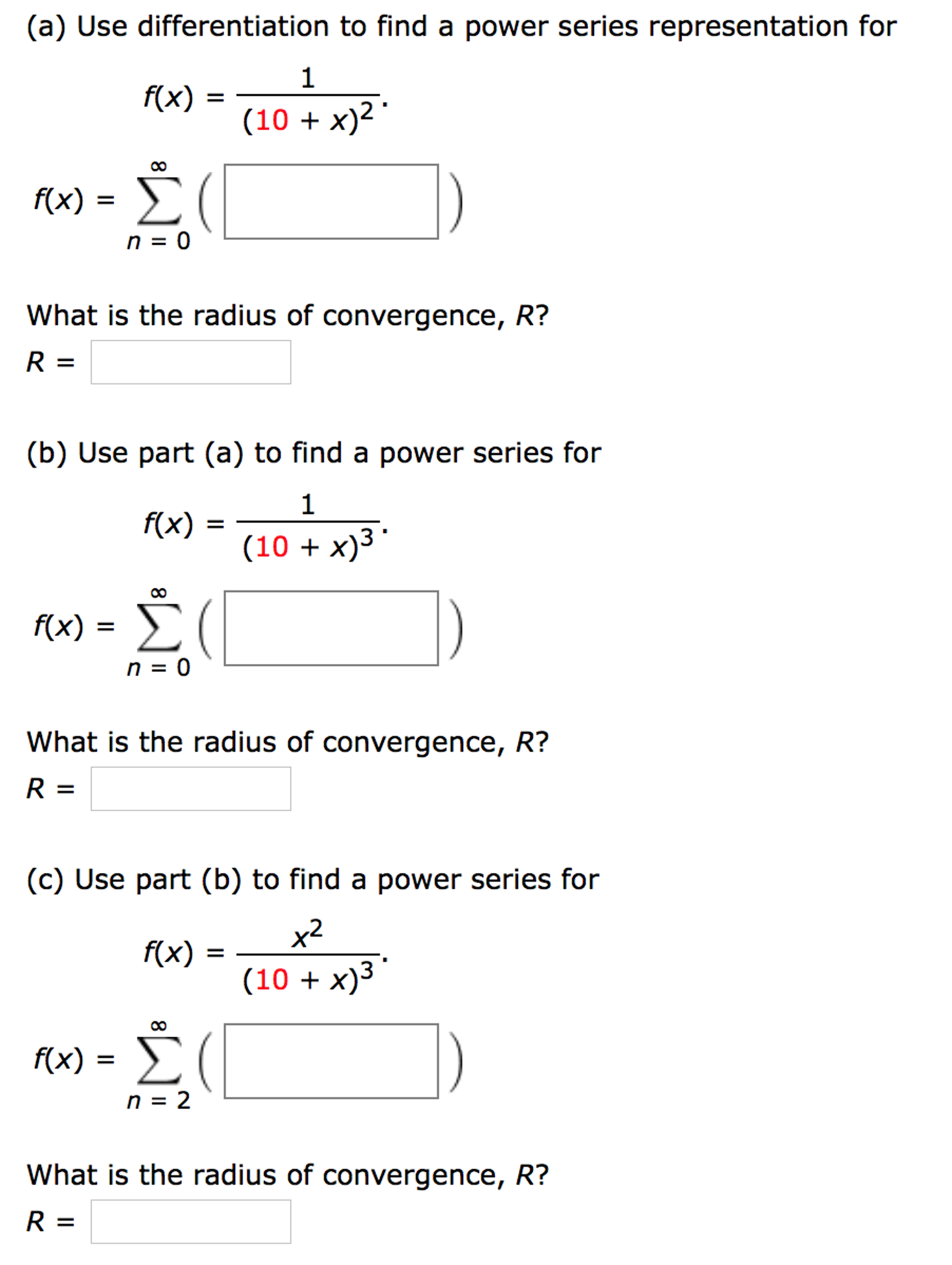 Use Differentiation To Find A Power Series Chegg Com