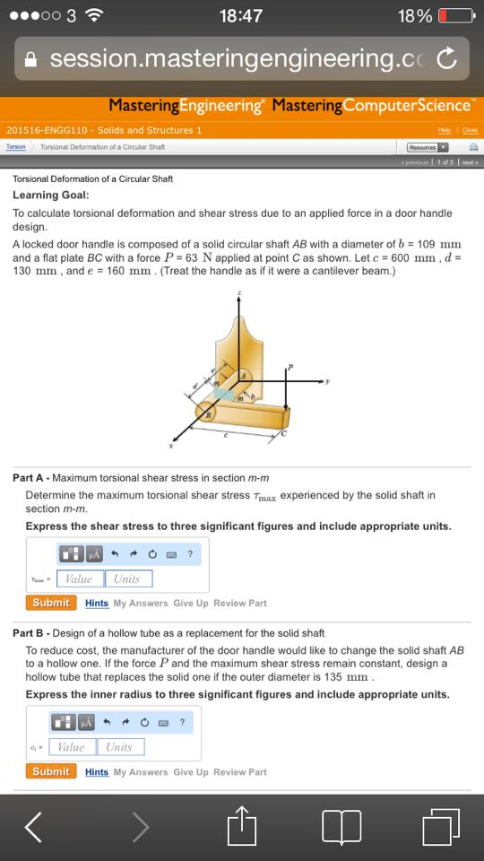 Solved Torsional Deformation Of A Circular Shaft Learning