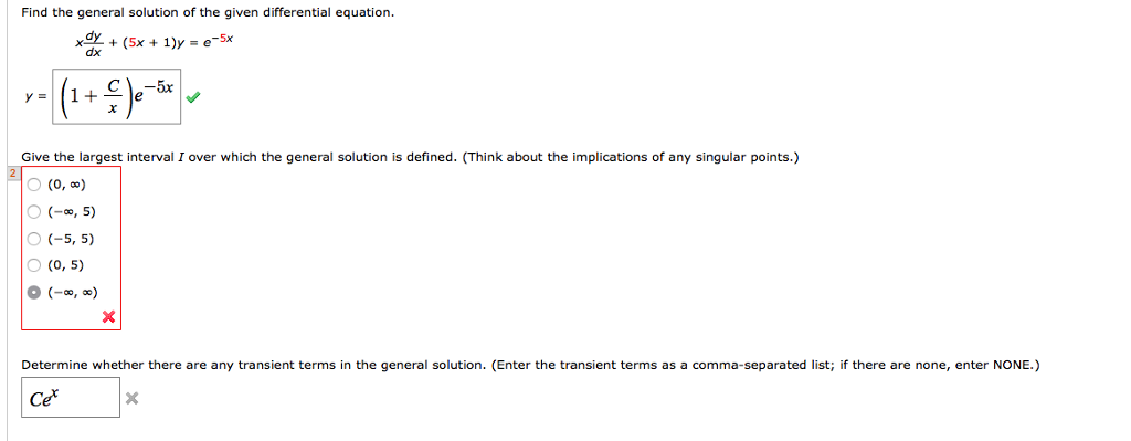 Solved Find The General Solution Of The Given Differentia Chegg Com