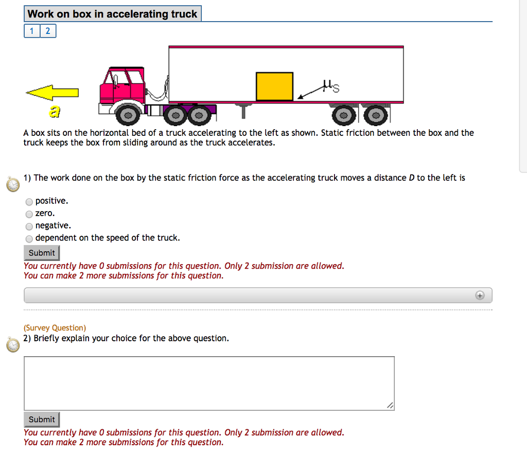 Solved A Box Sits On The Horizontal Bed Of A Truck Chegg Com