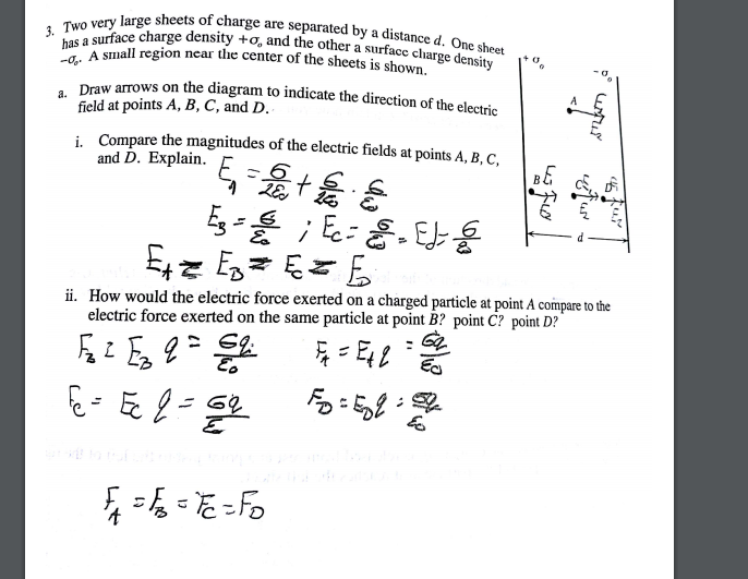 Solved: Two Very Large Sheets Of Charge Are By A Distance ... | Chegg.com