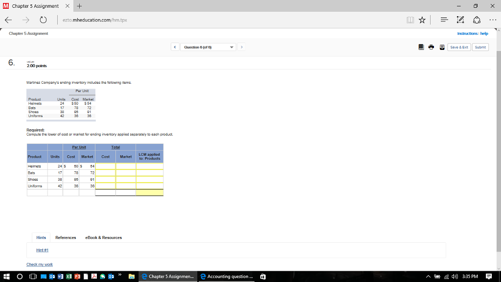Solved Martinez Company's Ending Inventory Includes The F