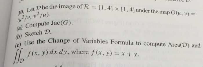 Solved Let D Be The Image Of R 1 4 Times 1 4 Under Chegg Com