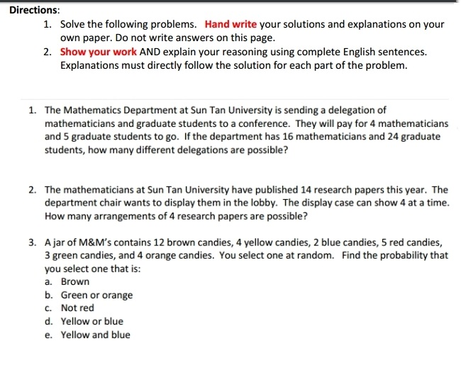Solved] Thank you Tutor!. A. Directions: Write a short problem-solution