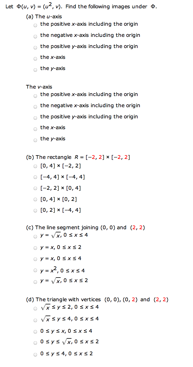 Solved Let Phi U V U 2 Y Find The Following Images Chegg Com