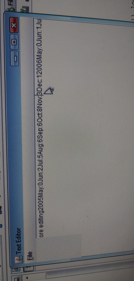 Fi Text Editor Eile ore editing2005May OJun 2Jul:5Aug:6Sep:60ct8NovBDec: 12006May 0Jun. 1Ju