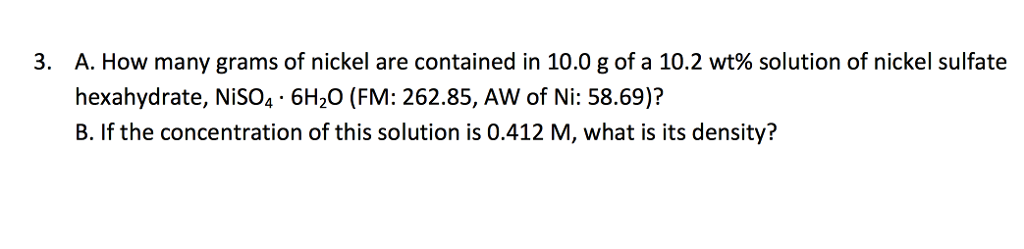 A. How many grams of nickel are contained in 10.0 g