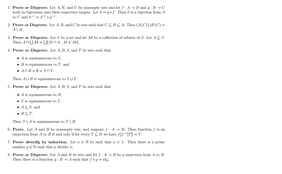 Solved Let A B And C Be Nonempty Sets And Let F A Righ Chegg Com