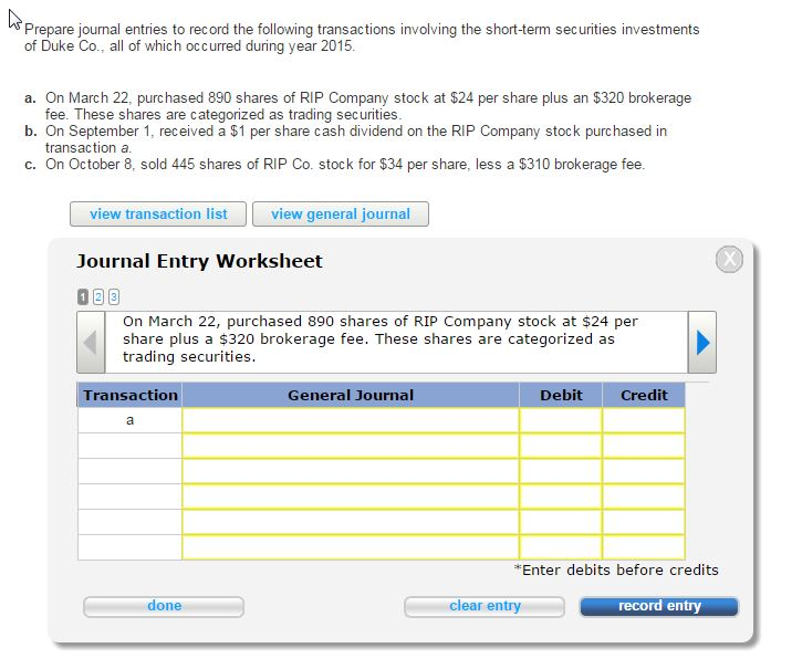 Solved: Prepare Journal Entries To Record The Following Tr ...