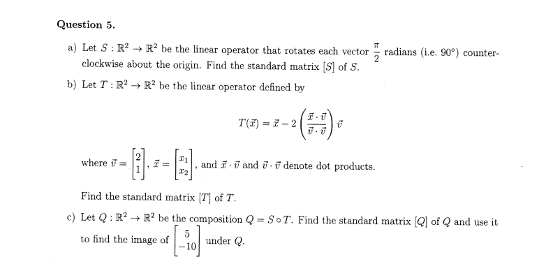 Let S R 2 Right Arrow R 2 Be The Linear Operator Chegg Com