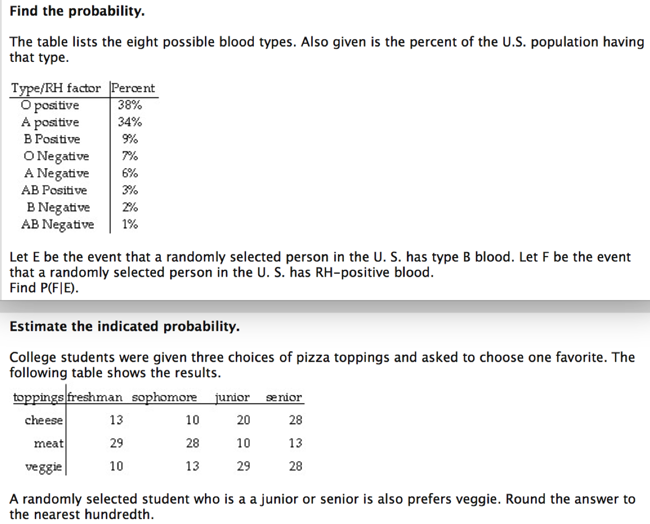percentage of population with a negative blood type