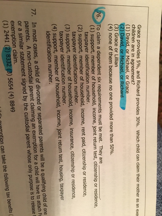 can non custodial parent claim child