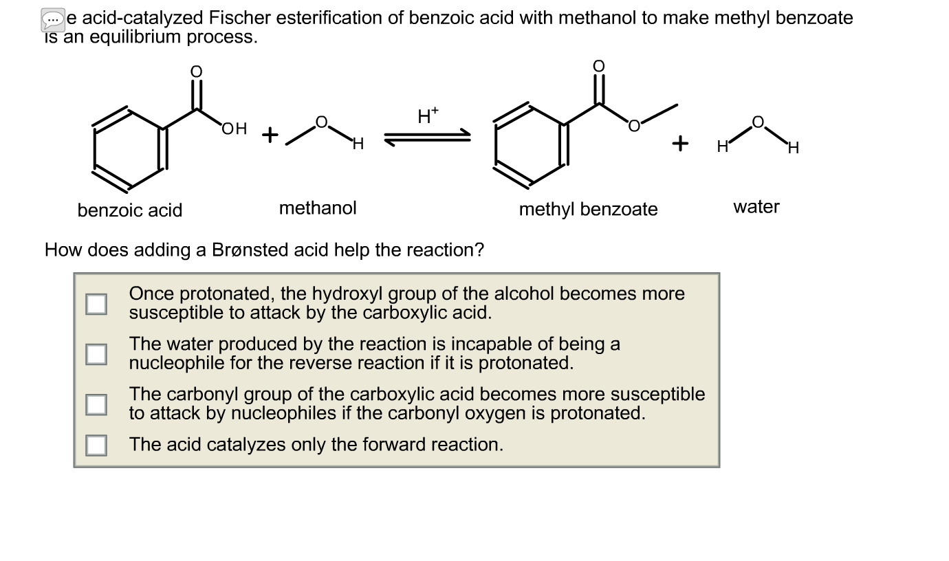 fischer esterification of benzoic acid