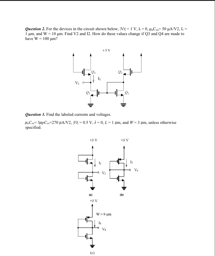 Solved Question 2 For The Devices In The Circuit Shown B Chegg Com