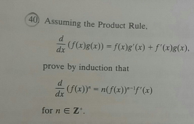 Assuming The Product Rule D Dx F X G X F X G Chegg Com