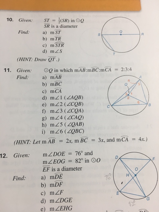 Solved Given St 1 2 Sr In Q Sr Is A Diameter Find M Chegg Com