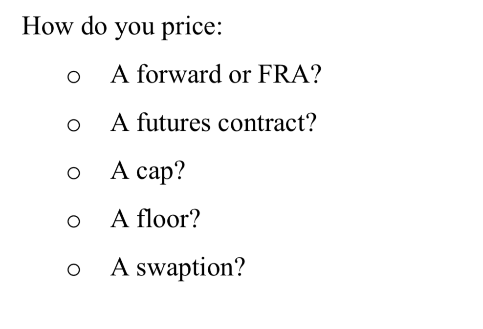 Solved How Do You Price O A Forward Or Fra O A Futures