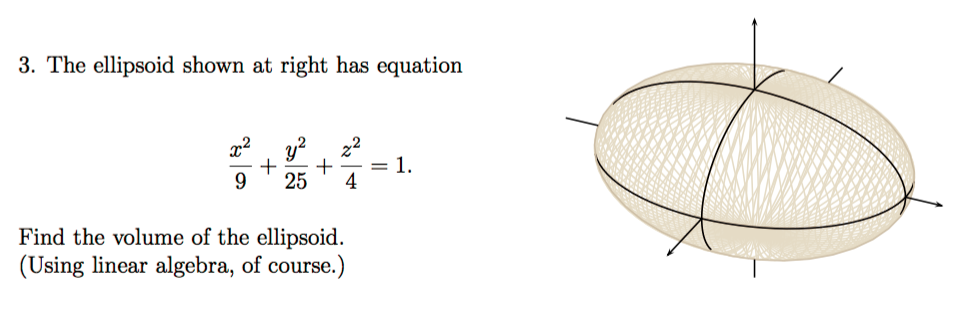 The Ellipsoid Shown At Right Has Equation X 2 9 Chegg Com