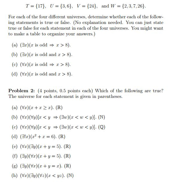 Solved T 17 U 3 6 V 24 And W 2 3 7 26 For E Chegg Com