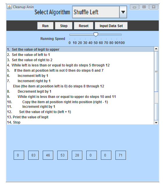 Part Ii Data Cleanup A Shuffle Left Algorithm 1 For Chegg Com