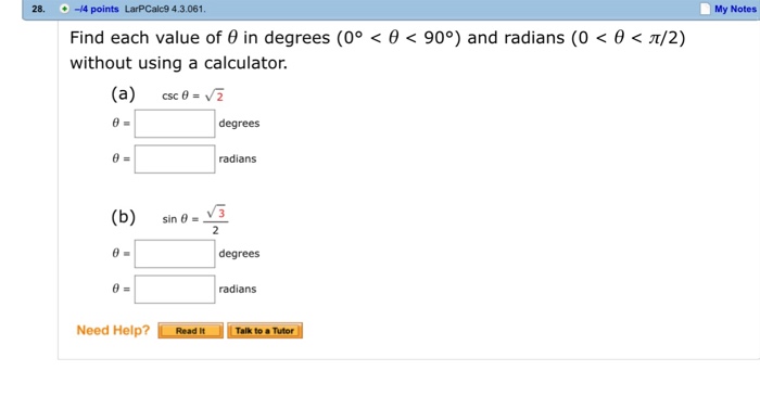 Solved Find Each Value Of Theta In Degrees 0 Degree Th Chegg Com