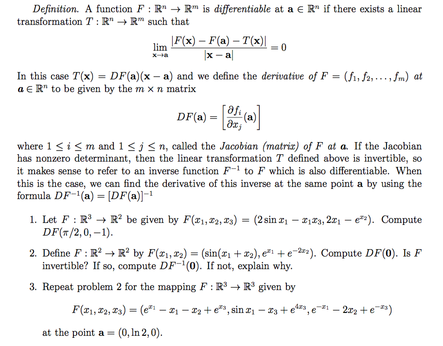 Solved Denifinition A Function F R Is Differentiable At A Chegg Com