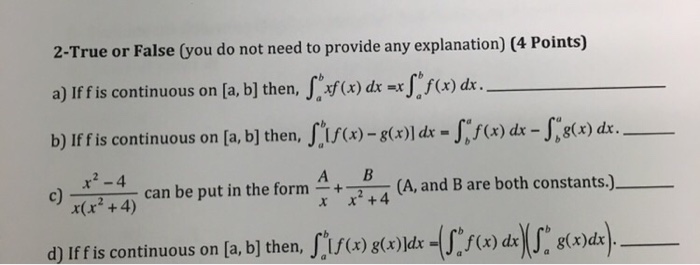 Solved If F Is Continuous On A B Then Integral B A Xf Chegg Com