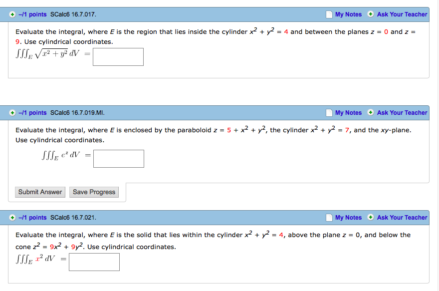 Solved Evaluate The Integral Where E Is The Region That Chegg Com
