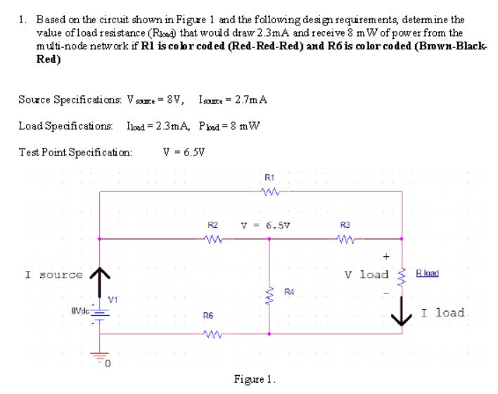 Based On The Circuit Shown In Figure And The Following Designrequirements Determine Based On The Circuit Shown In Figure And The Following Designrequirements Determine