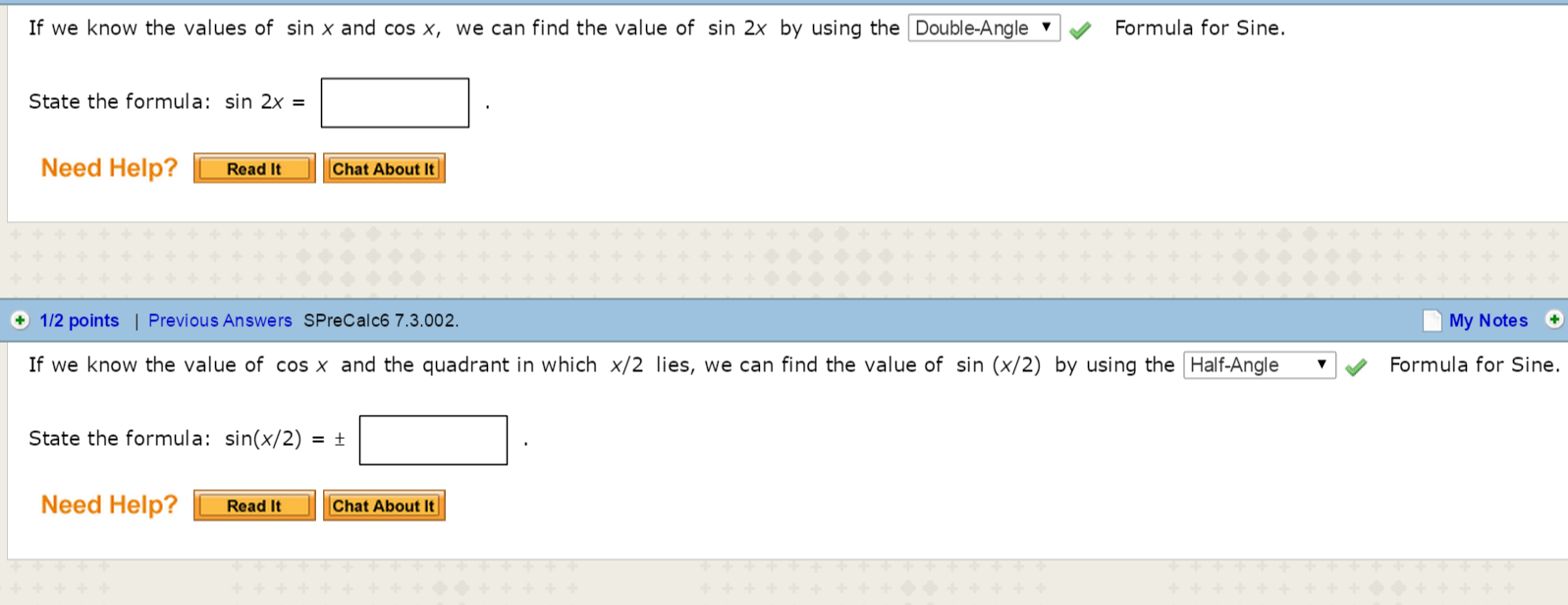 Find Sin 2x Cos 2x And Tan 2x From The Given Chegg Com