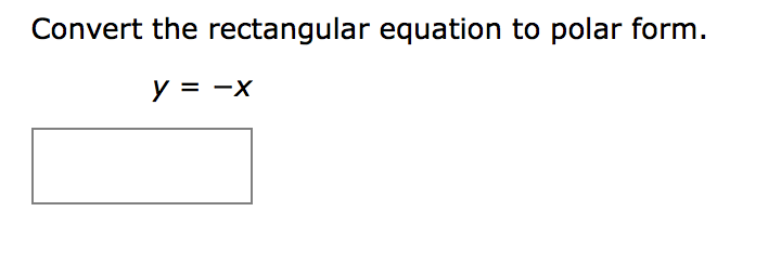 polar equation to rectangular equation